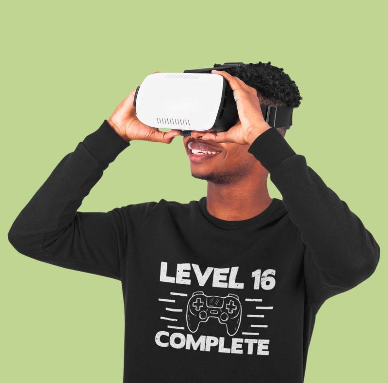 Level 16 Complete Sweatshirt - Funny Men's 16Th Wedding Anniversary Vintage Married Since 2005 Gift For Father's Day Christmas Birthday von MerchBuster