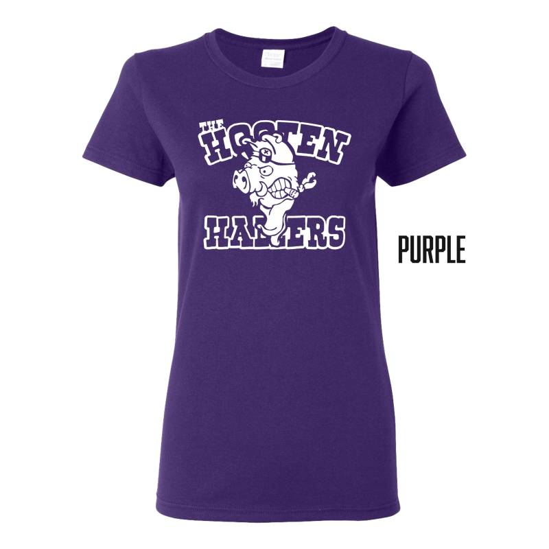 The Hooten Hallers Classic Boar Design Women's Fit Heavy Cotton T-Shirt in Neuen Farben von MerchOp