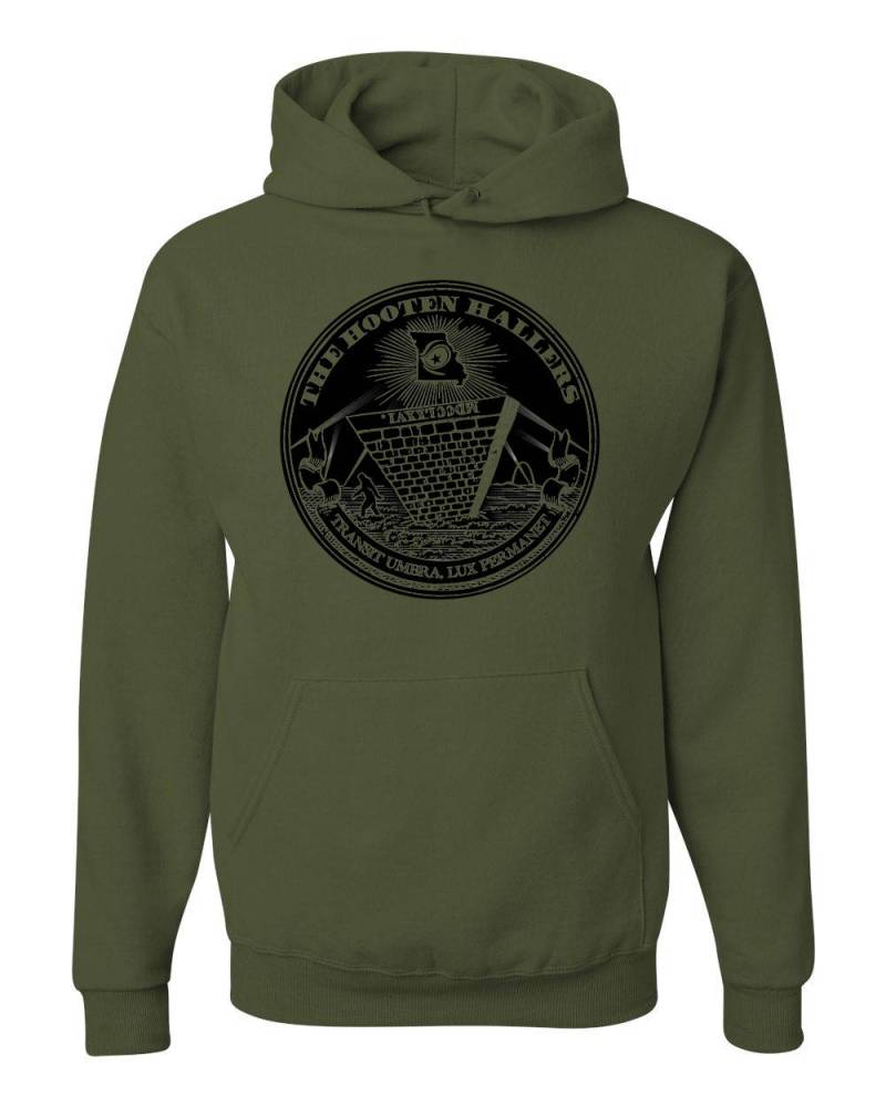 The Hooten Hallers Cons Piraten Theory Design Auf Olivgrünem Kapuzenpullover von MerchOp