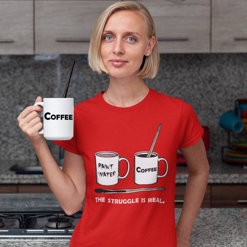 Lustige Künstler Geschenk, Maler-T-Shirt, Kunst-T-Shirt, Kunst Und Kaffee, Kampf Ist Real, Shirt Für Künstler, Kunst-Lehrer-Geschenk, Maler Lustige Künstler Geschenk, Maler-T-Shirt, Kunst-T-Shirt, Kunst Und Kaffee, Kampf Ist Real, Shirt Für Künstler, Kunst-Lehrer-Geschenk, Maler von MerchOwl