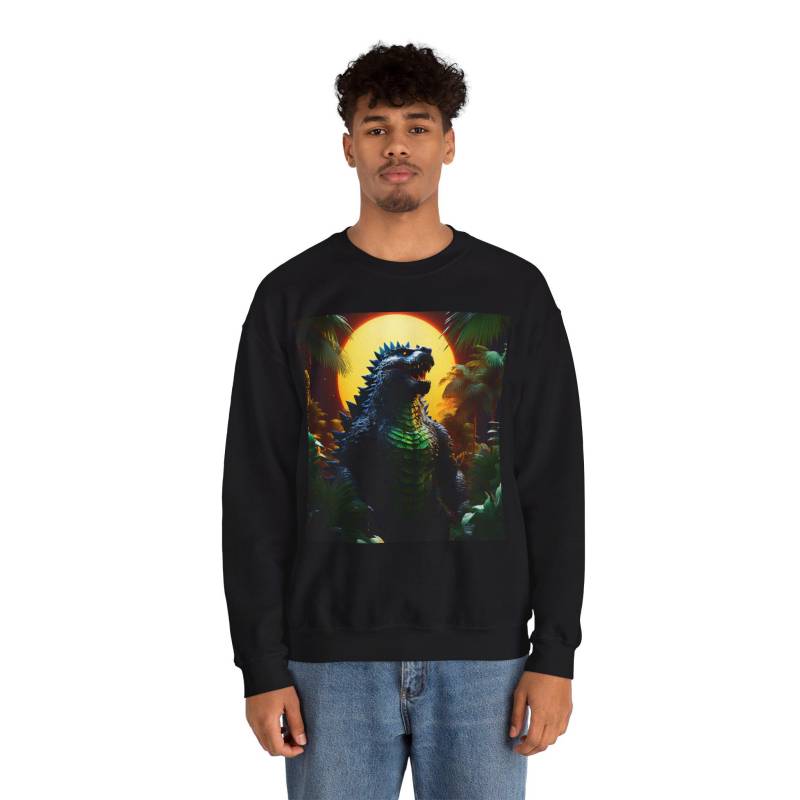 Godzilla Sweatshirts For Men Kaiju Sweatshirt Monster Movie Lover Gift Gojira Crewneck Jumper Retro von MerchTeeShop