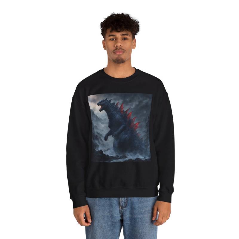 Godzilla Sweatshirts For Men Kaiju Sweatshirt Movie Monster Crewneck Jumper Gojira Fan Apparel Giant Lizard Gift von MerchTeeShop