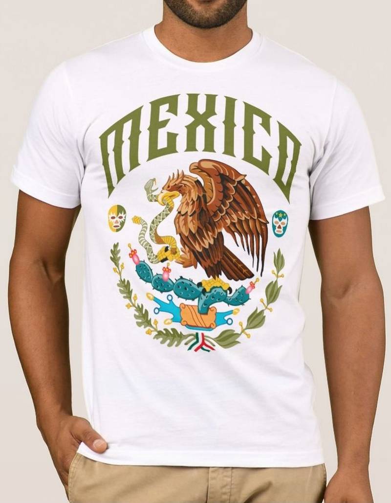 Mexico Tshirt Men Chicano Cholo Flag Lucha Libre 5Xl 4Xl 3Xl Xxl Xl L M S von MerchTeeShop