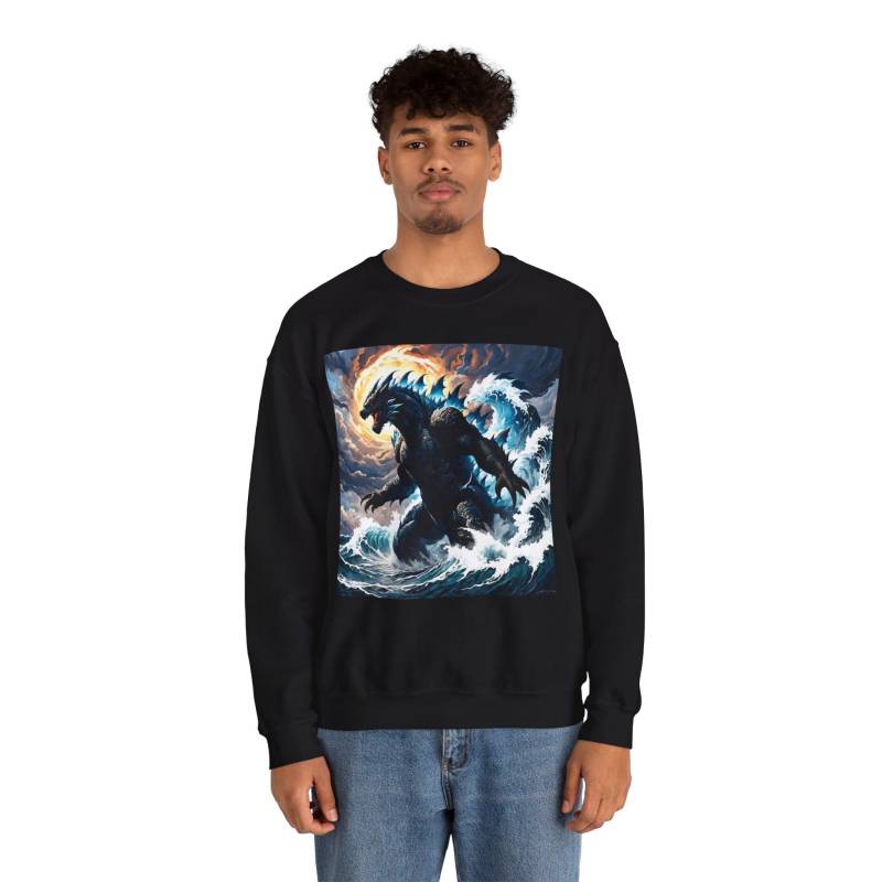 Godzilla Sweatshirts For Men Kaiju Sweatshirt Gojira Monster Movie Lover Gift Unisex Crewneck Jumper Apparel Vintage Style Pullover von MerchTeeShop