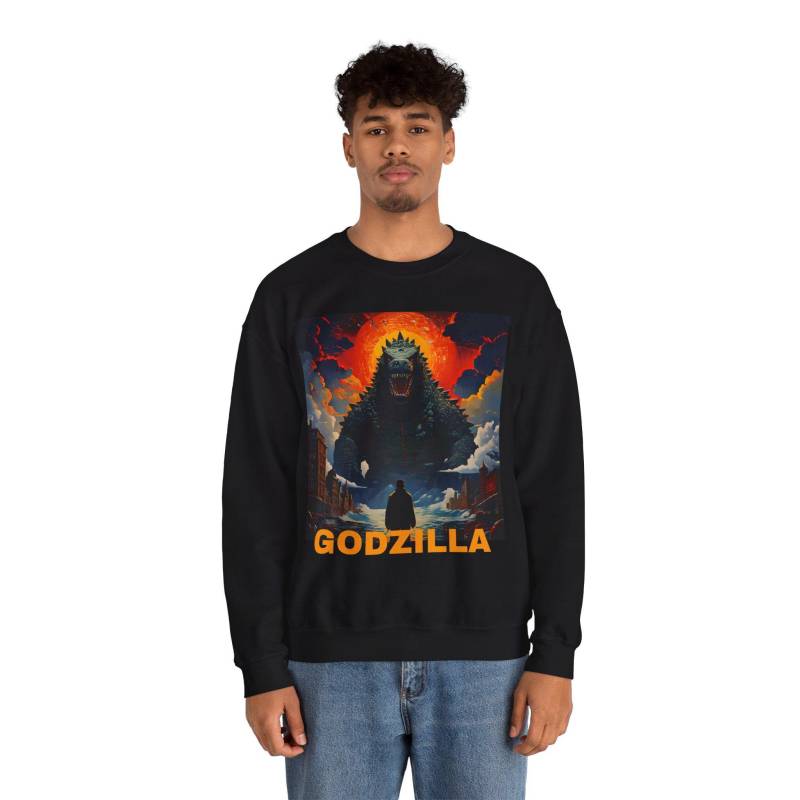 Sweatshirts For Men Godzilla Kaiju Unisex Sweatshirt Monster Movie Crewneck Jumper Gojira Fan Japanese Pullover Retro Vintage Sweat Top von MerchTeeShop