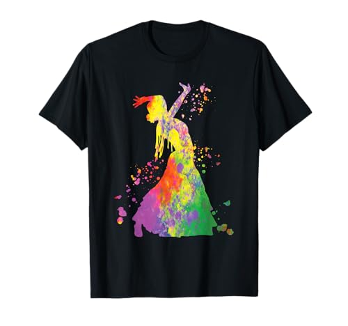 Flamenco-Print Damen mit Flamenco-Kleid T-Shirt von Merchandise For Flamenco Fan & Spanish Dance