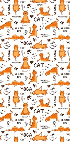 Merchandise for Fans Multifunktionstuch | Schlauchschal | Bandana | Halstuch Fotodruck Damen, Herren, Kinder | Motiv: Katze beim Yoga 02 von Merchandise for Fans