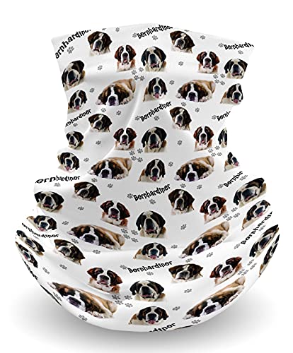 Multifunktionstuch | Schlauchschal | Bandana | Halstuch Fotodruck Damen, Herren, Kinder | Motiv: Hund Bernhardiner 01 von Merchandise for Fans