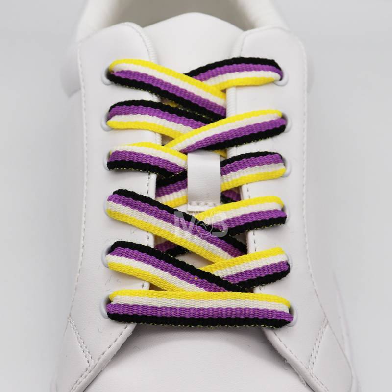 1 Paar Gewebte Non Binary Schnürsenkel | 120cm von Merchbaendchen