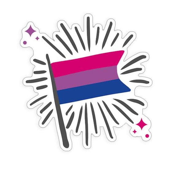 Bi Flag - Zugeschnittener Vinylsticker Bi Flag - Zugeschnittener Vinylsticker von Merchbaendchen