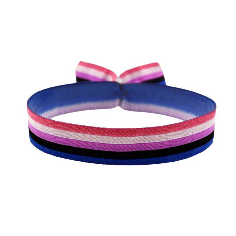 Genderfluid Flagge Armband von Merchbaendchen
