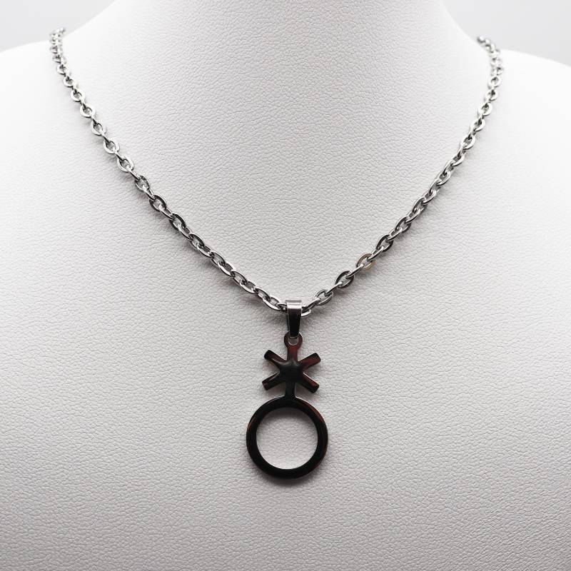 Non Binary Kette | Silber Mit Anhänger Gender Symbol Oder Einzeln von Merchbaendchen