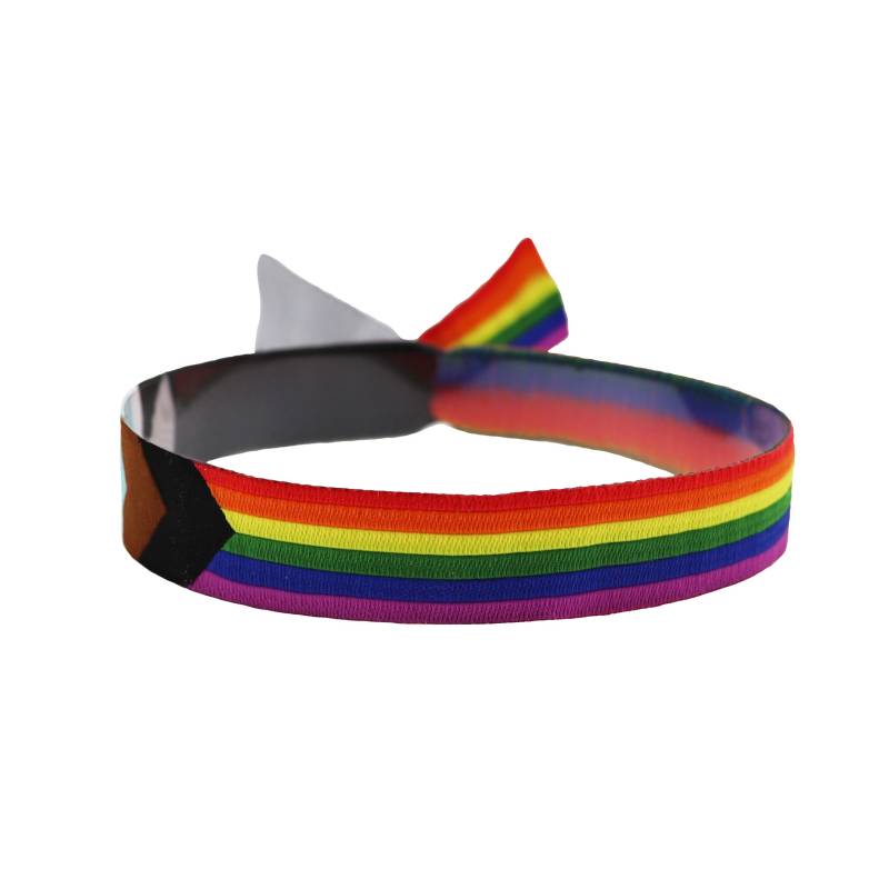 Pride Progress Flagge Armband von Merchbaendchen