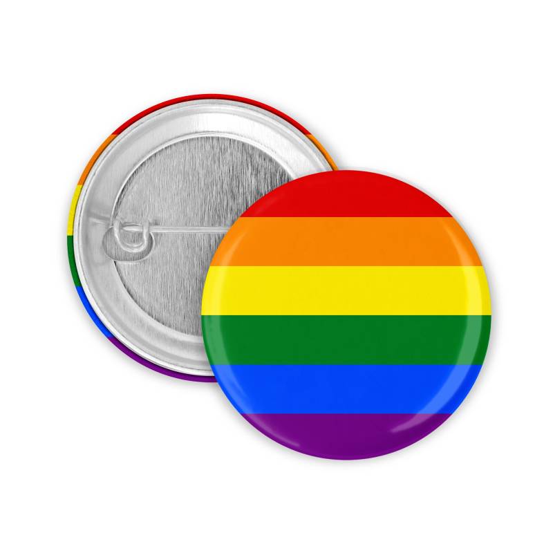 Regenbogen Flagge Button | 32mm von Merchbaendchen