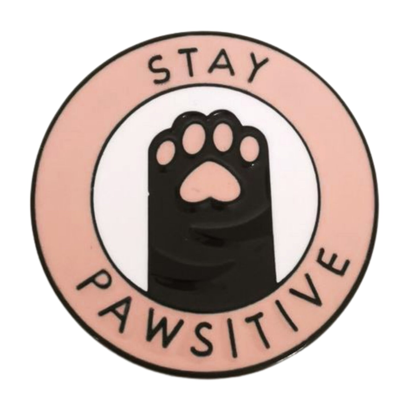 stay Pawsitive - Emaille Pin stay Pawsitive - Emaille Pin von Merchbaendchen