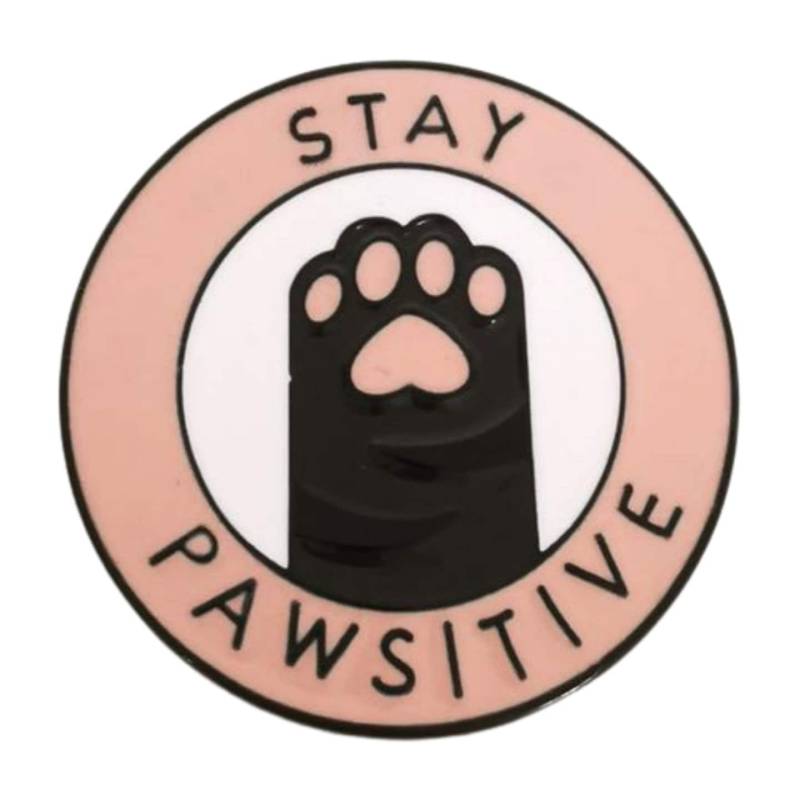 stay Pawsitive - Emaille Pin stay Pawsitive - Emaille Pin von Merchbaendchen