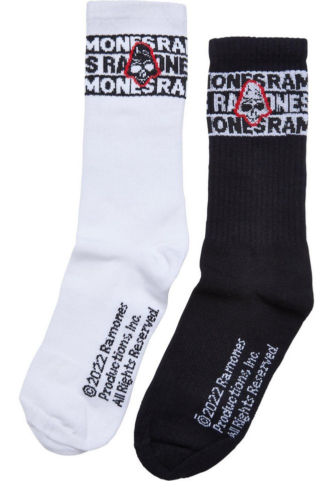 Merchcode Basicsocken Merchcode Accessoires Ramones Skull Socks 2-Pack (1-Paar) von Merchcode