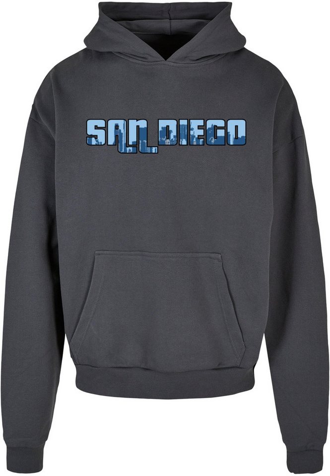 Merchcode Kapuzensweatshirt Merchcode Herren Grand San Diego Skyline Ultra Heavy Hoody (1-tlg) von Merchcode