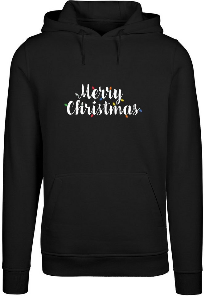 Merchcode Kapuzensweatshirt Merchcode Herren Merry Christmas Lights Heavy Hoody (1-tlg) von Merchcode