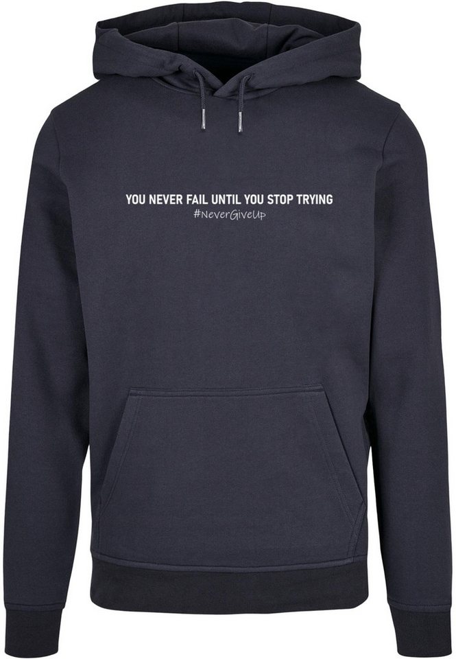 Merchcode Kapuzensweatshirt Merchcode Herren Never Give Up Basic Hoody (1-tlg) von Merchcode