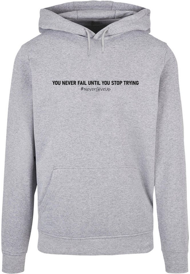 Merchcode Kapuzensweatshirt Merchcode Herren Never Give Up Basic Hoody (1-tlg) von Merchcode