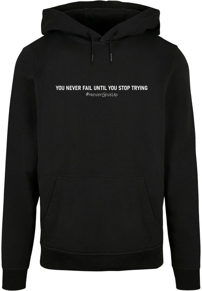 Merchcode Kapuzensweatshirt Merchcode Herren Never Give Up Basic Hoody (1-tlg) von Merchcode