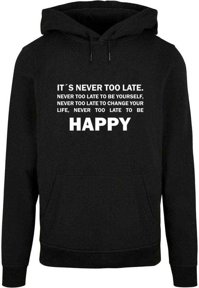 Merchcode Kapuzensweatshirt Merchcode Herren Never Too Late Basic Hoody (1-tlg) von Merchcode