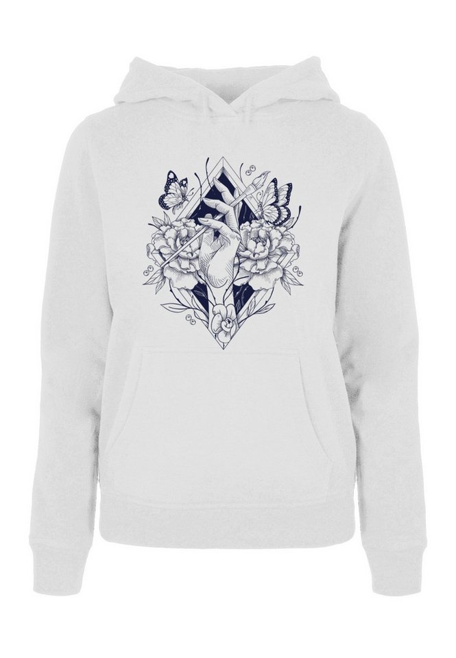 Merchcode Kapuzenpullover Merchcode Damen Ladies Frida Kahlo Hand Hoody (1-tlg) von Merchcode