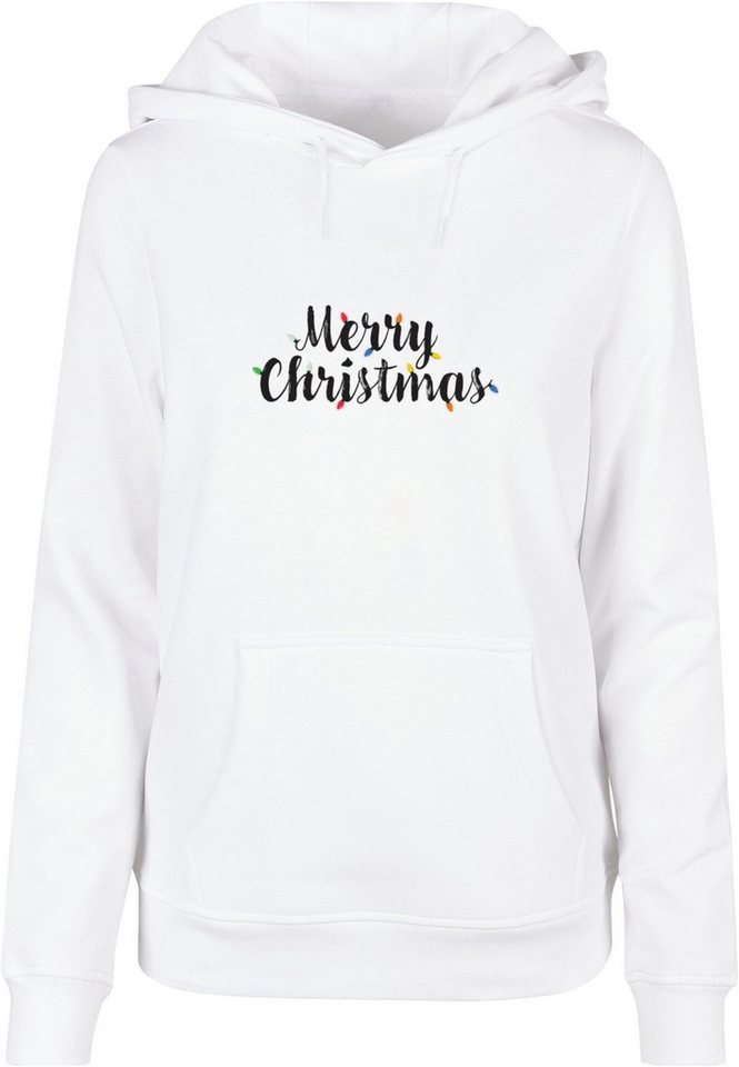 Merchcode Kapuzenpullover Merchcode Damen Ladies Merry Christmas Lights Basic Hoody (1-tlg) von Merchcode