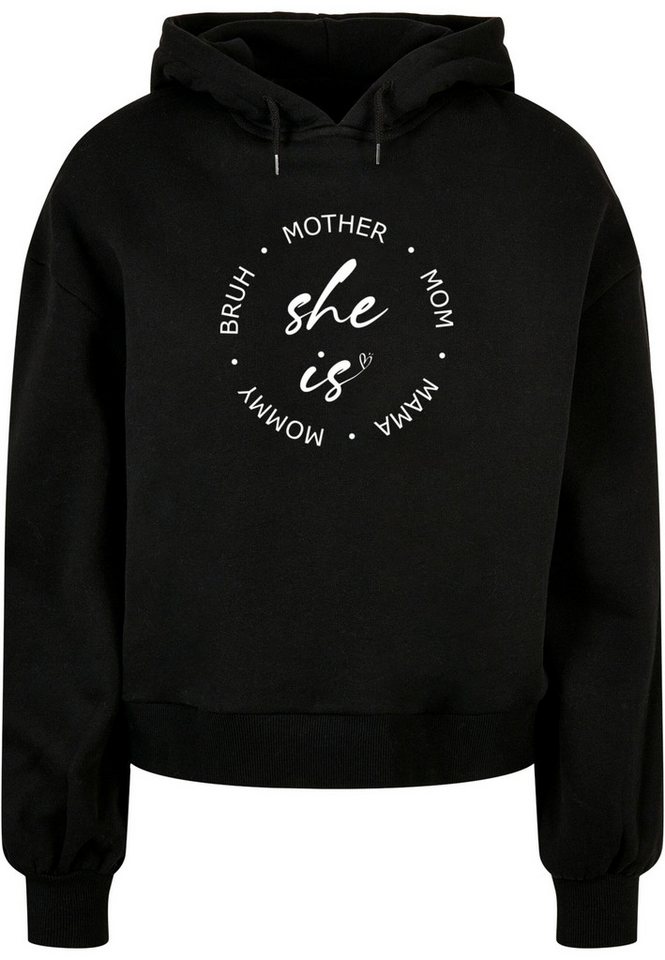 Merchcode Kapuzenpullover Merchcode Damen Ladies Mothers Day - She is Oversized Hoody (1-tlg) von Merchcode