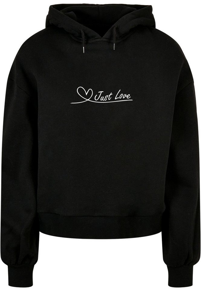 Merchcode Kapuzenpullover Merchcode Damen Ladies Just love Organic Oversized Hoody (1-tlg) von Merchcode