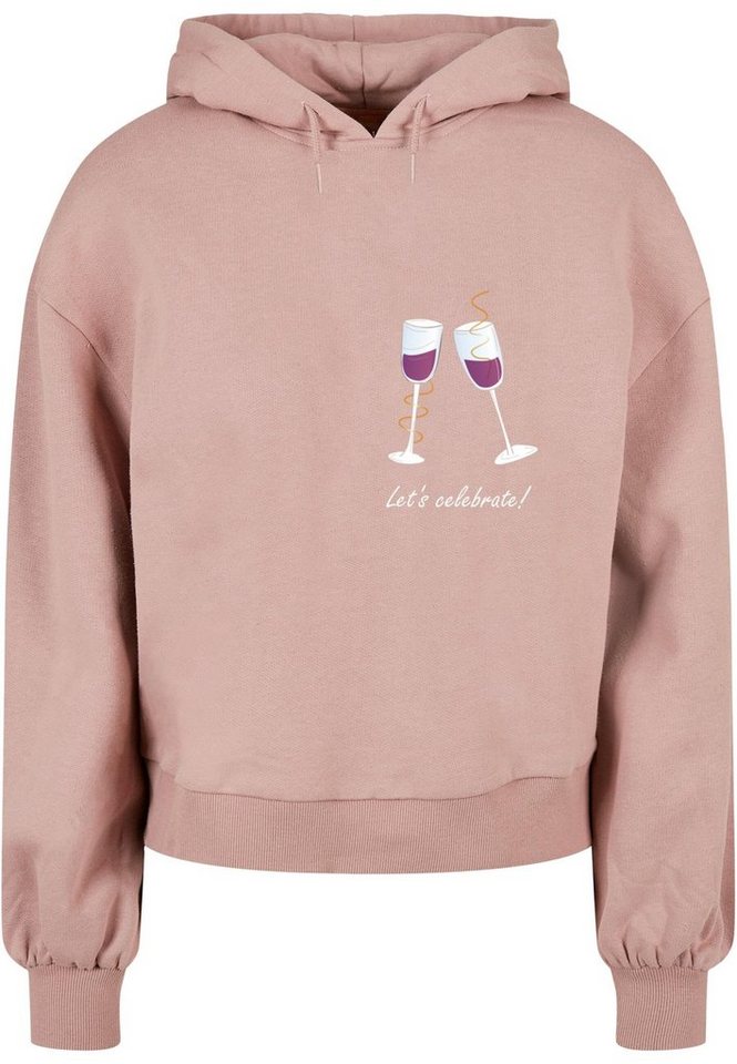 Merchcode Kapuzenpullover Merchcode Damen Ladies Let´s celebrate Organic Oversized Hoody (1-tlg) von Merchcode