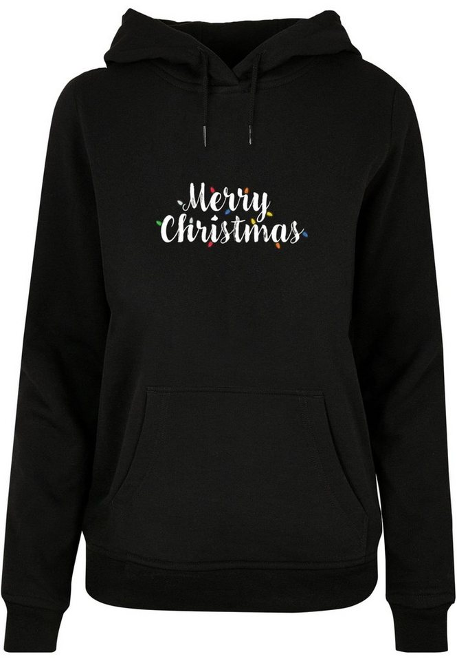 Merchcode Kapuzenpullover Merchcode Damen Ladies Merry Christmas Lights Basic Hoody (1-tlg) von Merchcode