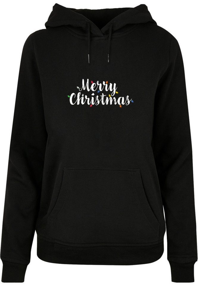 Merchcode Kapuzensweatshirt Merchcode Damen Ladies Merry Christmas Lights Basic Hoody von Merchcode