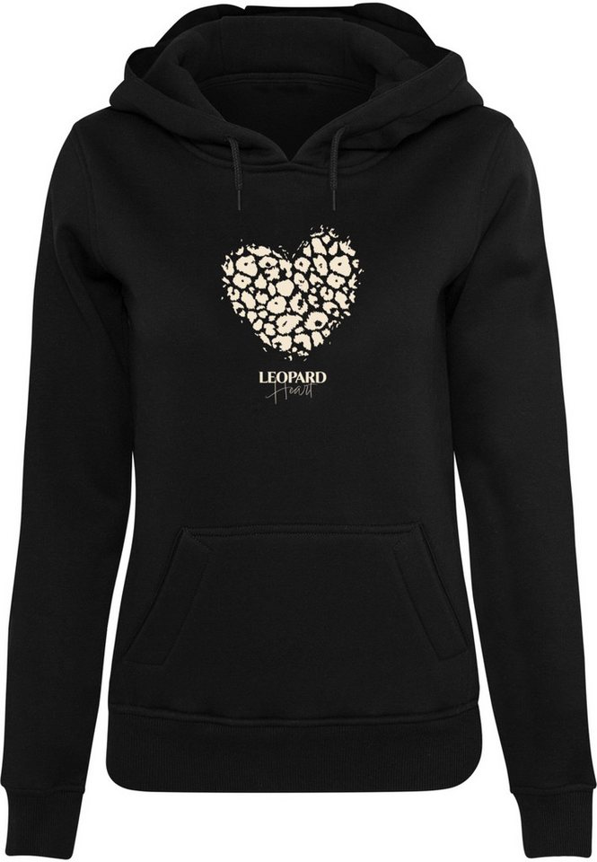 Merchcode Kapuzenpullover Merchcode Ladies Leopard Heart Heavy Hoody (1-tlg) von Merchcode