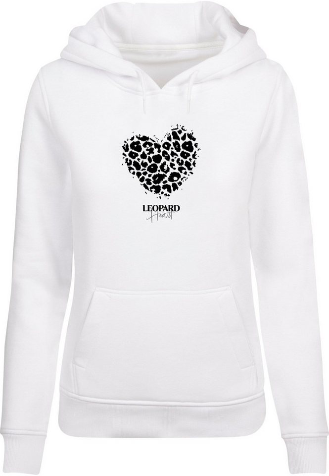 Merchcode Kapuzenpullover Merchcode Ladies Leopard Heart Heavy Hoody (1-tlg) von Merchcode