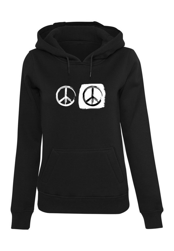 Merchcode Kapuzenpullover Merchcode Ladies Peace - Double Peace Black Hoody (1-tlg) von Merchcode