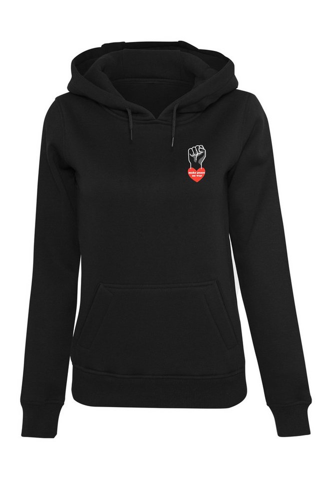 Merchcode Kapuzenpullover Merchcode Ladies Peace - Fist Heart Black Hoody (1-tlg) von Merchcode