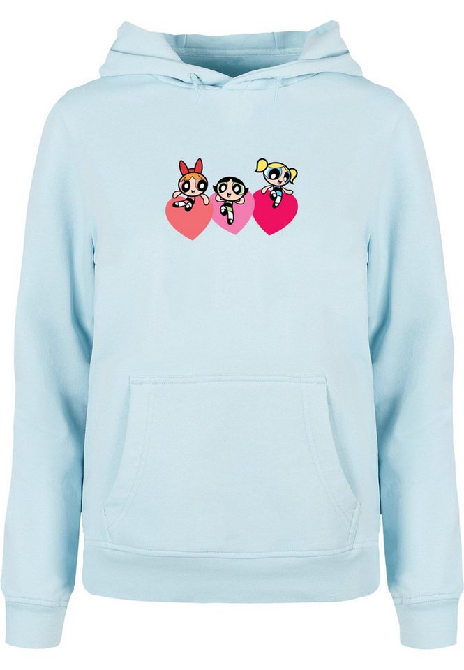 Merchcode Kapuzenpullover Merchcode Ladies The Powerpuff Girls - Triple Heart Basic Hoody (1-tlg) von Merchcode