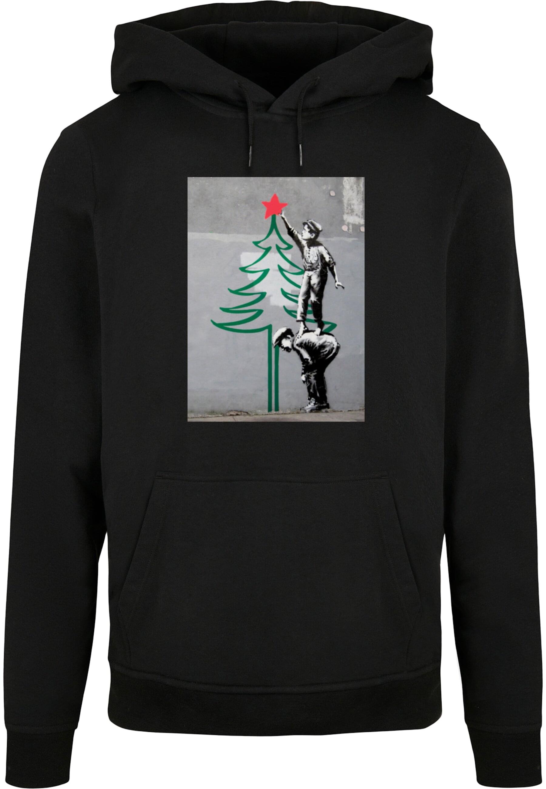 Merchcode Kapuzensweatshirt "Merchcode Banksy - Christmas Tree Basic Hoody" 1 Stk. tlg. von Merchcode