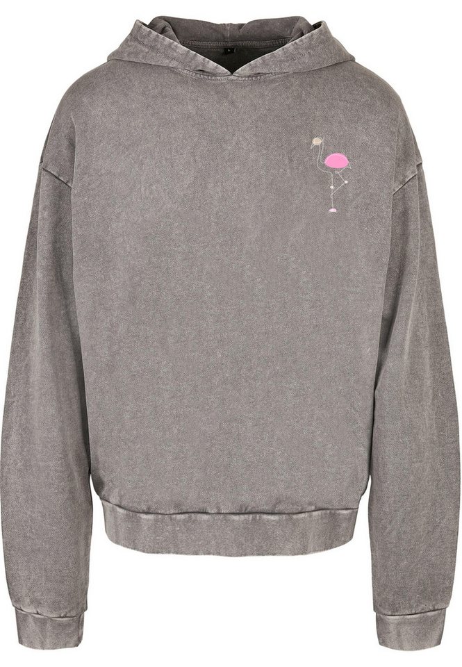 Merchcode Kapuzensweatshirt Merchcode Flamingo Acid Washed Oversize Hoody (1-tlg) von Merchcode