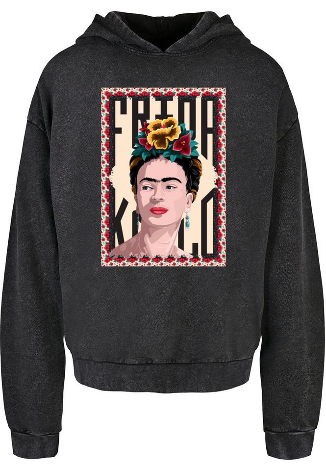 Merchcode Kapuzensweatshirt Merchcode Frida Kahlo - Frame one Acid Washed Oversized Hoody (1-tlg) von Merchcode