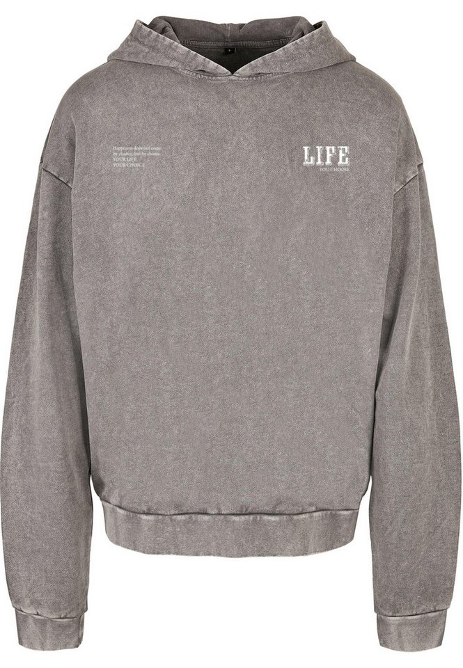 Merchcode Kapuzensweatshirt Merchcode Life Acid Washed Oversized Hoodie (1-tlg) von Merchcode