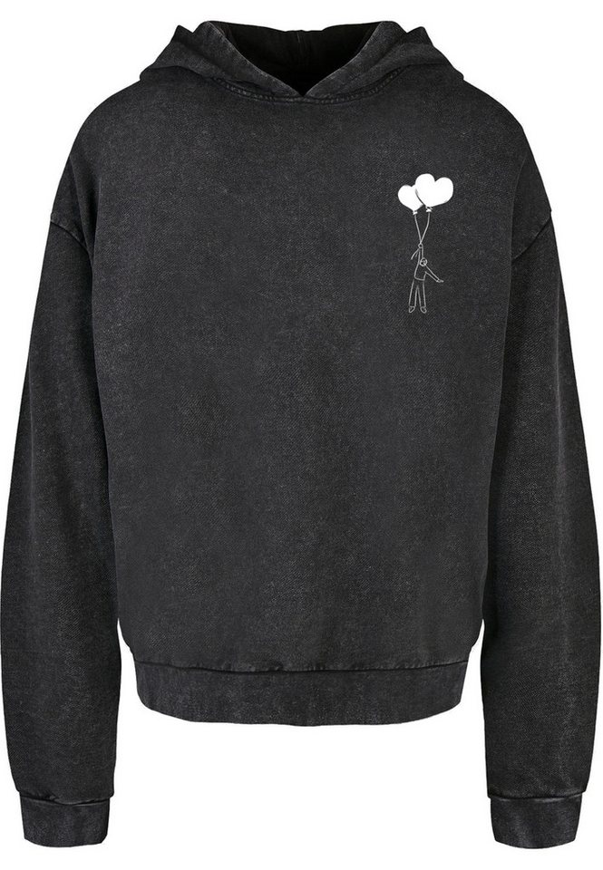 Merchcode Kapuzenpullover Merchcode Love In The Air Acid Washed Oversize Hoody (1-tlg) von Merchcode