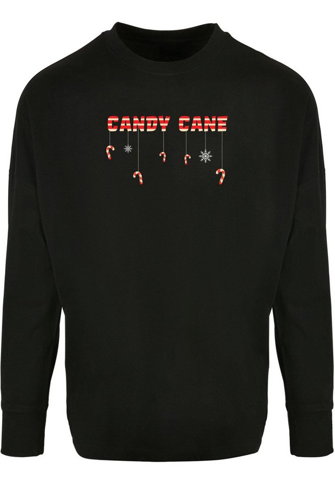 Merchcode Longsleeve Merchcode Herren Candy Cane Oversized Cut On Sleeve Longsleeve (1-tlg) von Merchcode