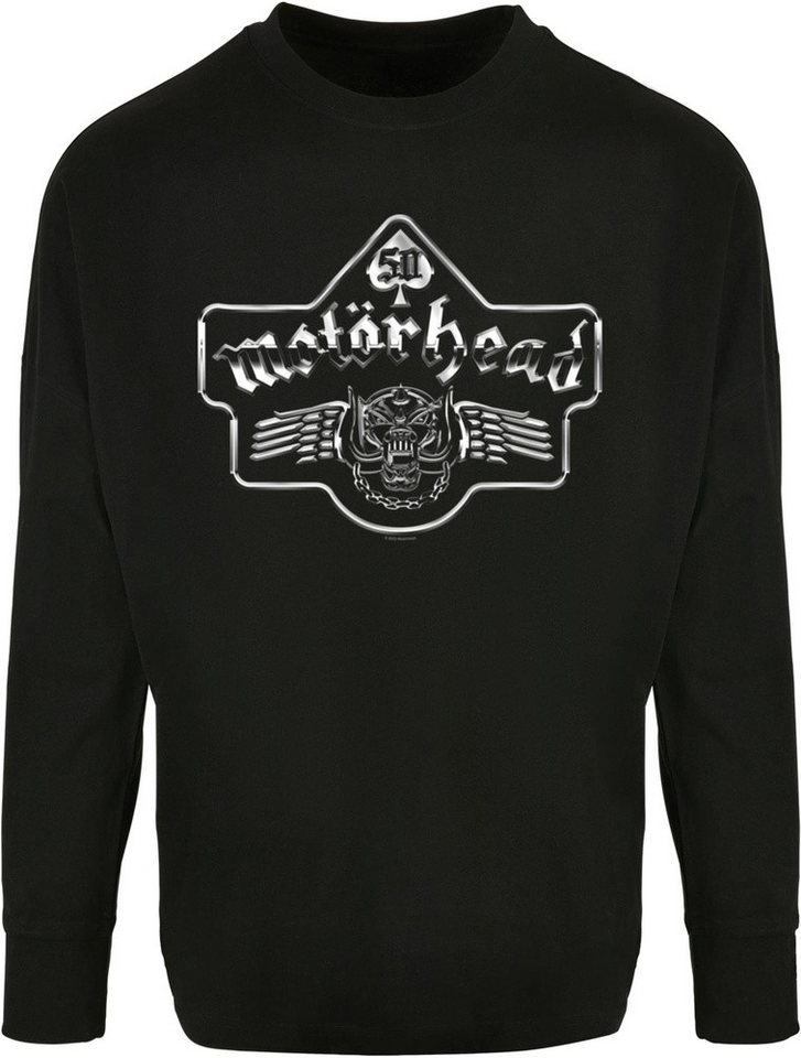 Merchcode Longsleeve Motorhead 50Th Ace Wings Chrome Emblem Oversize Longsleeve von Merchcode