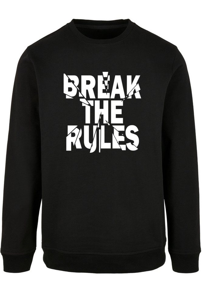 Merchcode Rundhalspullover Merchcode Herren Break The Rules 2 Basic Crewneck (1-tlg) von Merchcode