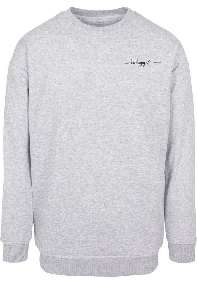 Merchcode Rundhalspullover Merchcode Be Happy Sweat Crewneck (1-tlg) von Merchcode