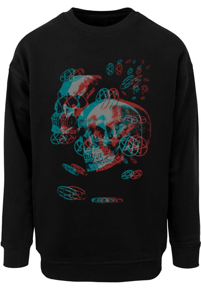 Merchcode Rundhalspullover Merchcode HIM - 3D Skulls and heartagrams Sweat Crewneck (1-tlg) von Merchcode