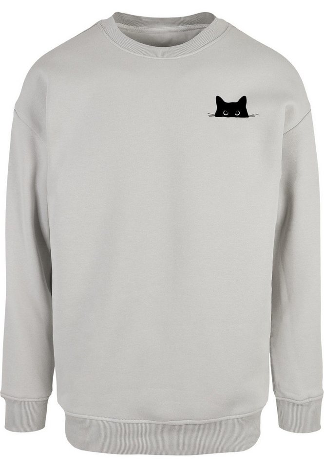 Merchcode Rundhalspullover Merchcode Halloween - Cat Crewneck (1-tlg) von Merchcode
